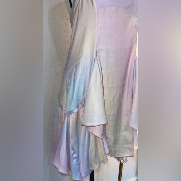 FREE People Intimately Soft Flutter Mini Slip Pastel Multicolor Dress Size M NWT - Picture 7 of 11